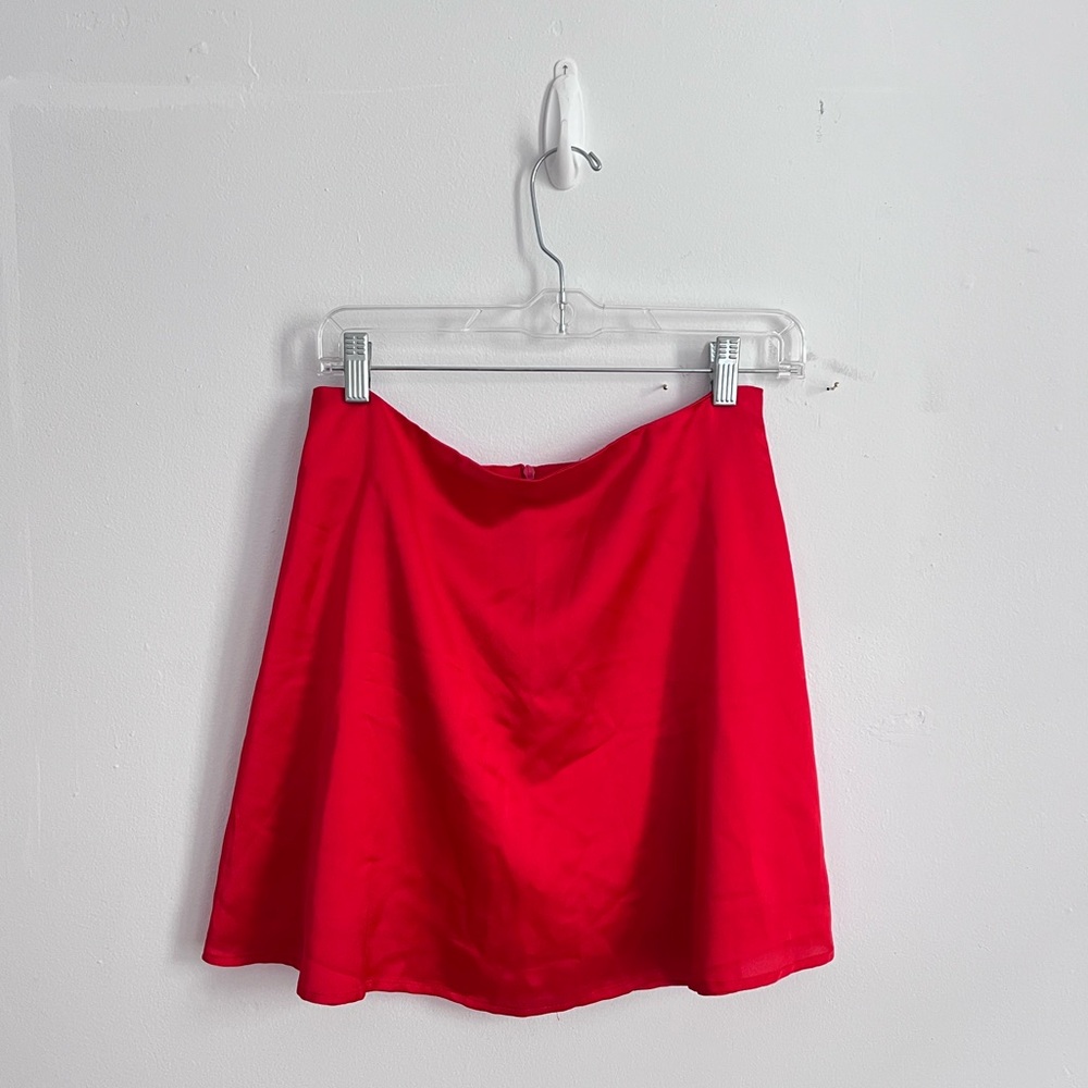 Vibrant red vintage mini skirt